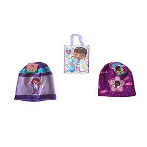 Disney Doc McStuffins 2 Pack Knit Caps & Tote Bag